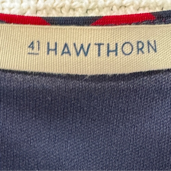 41 Hawthorn Navy Red Faux Wrap Dress | Small - Picture 4 of 6